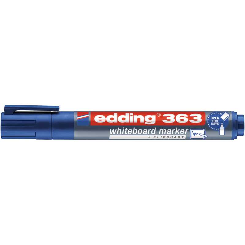 edding 363 Whiteboardmarker in der Farbe Blau, geschlossen.