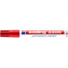 edding 3300 Permanentmarker in der Farbe Rot, geschlossen.