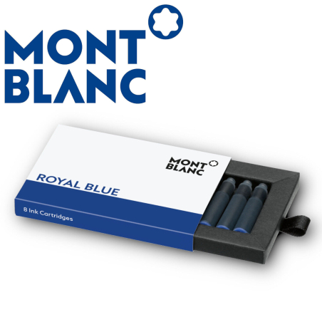 Montblanc Tintenpatronen in Royal Blue (MB105193) inkl. Verpackung.