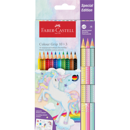 Buntstift Colour Grip Einhorn 10+3