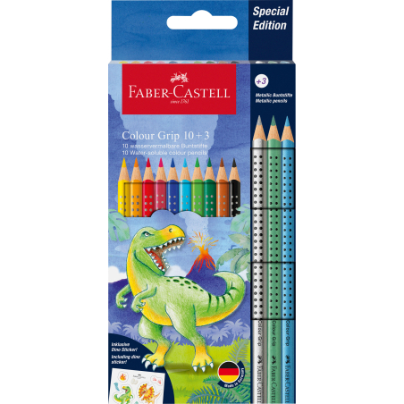 Buntstift Colour Grip Dino 10+3