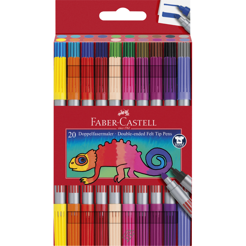 Doppelfasermaler 20er Etui Faber Castell