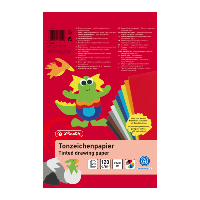 Tonzeichenpapierblock 23x33cm Herlitz