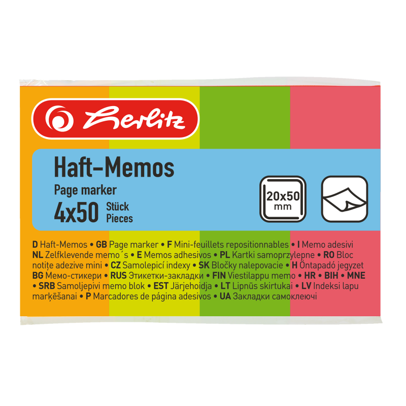 Haft-Memos 20x50mm Herlitz