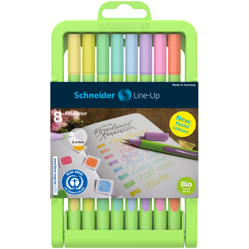 Schneider Fineliner-Set Line-Up Pastell 8 Farben Schneider