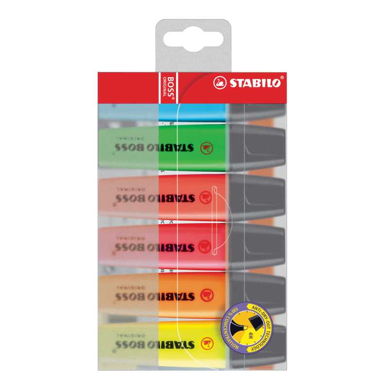 Stabilo Textmarker-Set Boss Original 6 Farben STABILO